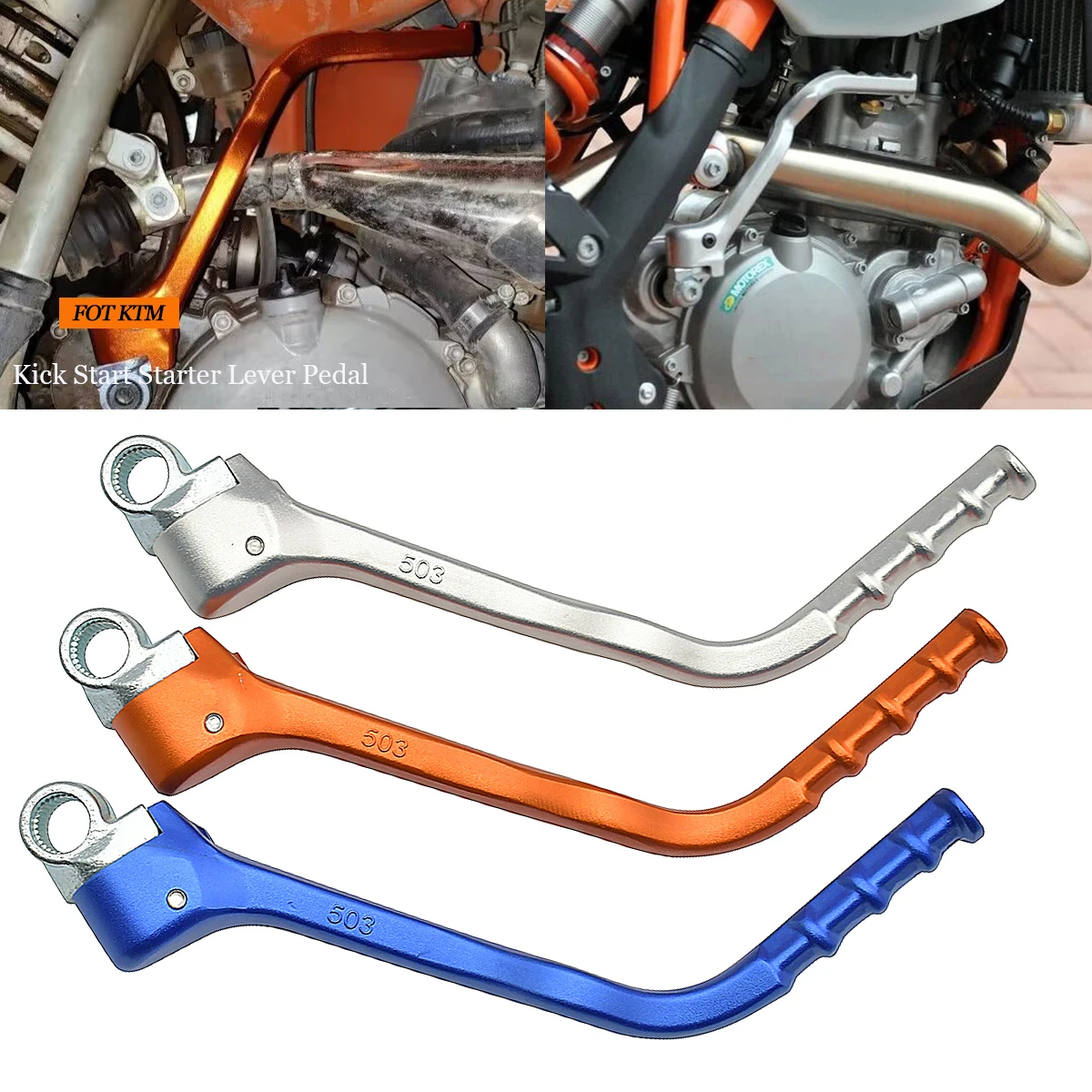 

Motocross CNC Aluminum Forged Kick Start Starter Lever Pedal For KTM SX XC XCW XCF XCFW SXF EXC EXCF 250-500 For Husqvarna TE TC