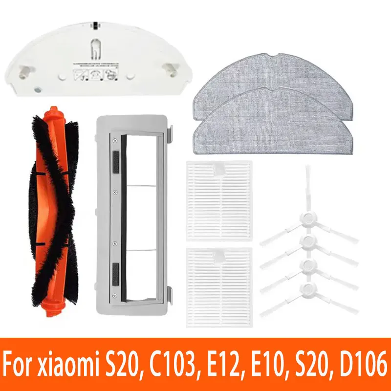 

Accessories For Xiaomi Vacuum cleaner S20 / D106 E12 E10 B112 Replacement Main Side Brush Mop Cloth Filter Parts