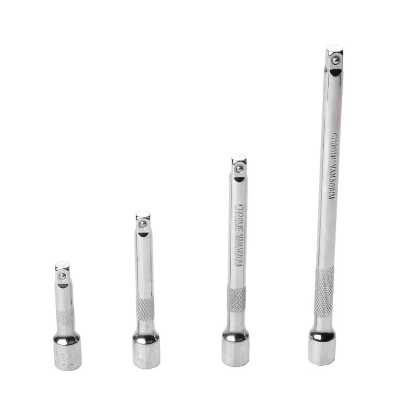 1/4" 6.35mm CR-V Drive Socket Extension Rod 2"/3"/4"/6" Connecting Rods Chrome Plated Shank for Ratchet Wrench Auto Repair Tools