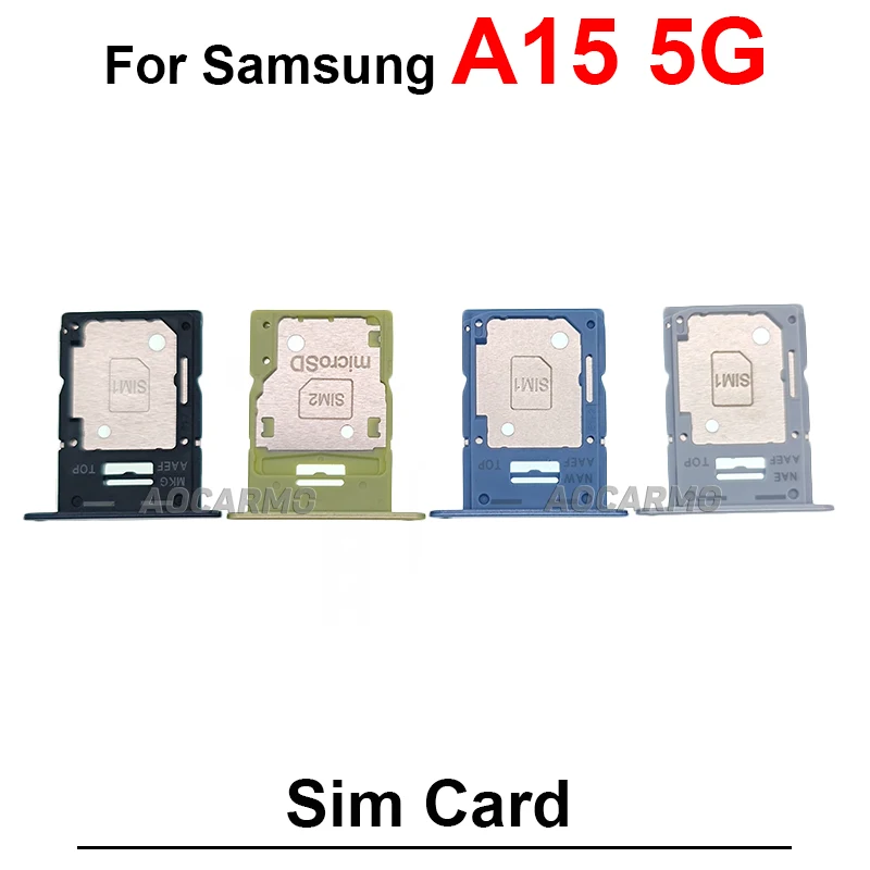 For Samsung Galaxy A15 5G A25 A35 A55 Sim Card Sim Tray Micro SD Card Holder Socket Slot Replacement Parts