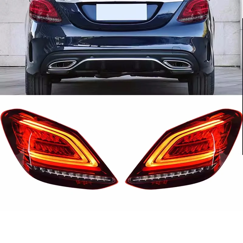 Pair Taillight for Mercedes Benz C-Class W205 2010-2013 modified new style Turn signal Brake light Car Accessories