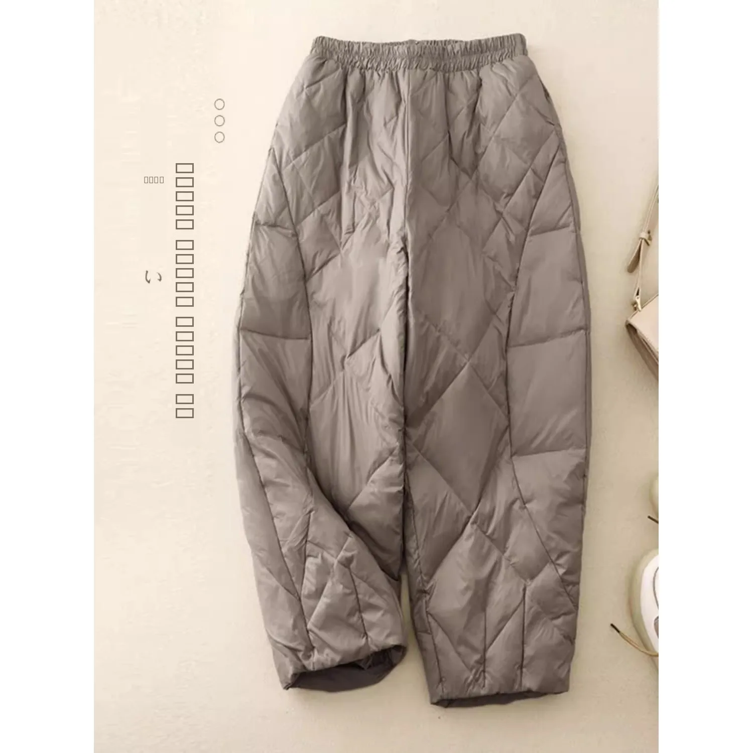 

Брюки унисекс больших размеров для осени и зимы, свободные, однотонные, из чистого хлопка, теплые, повседневные, широкие, укороченные (7/8)