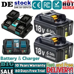 6.0Ah Replacement for Makita 18V Battery,Compatible with Makita 18 Volt Battery BL1860,BL1850B,Series Battery,18V Tools