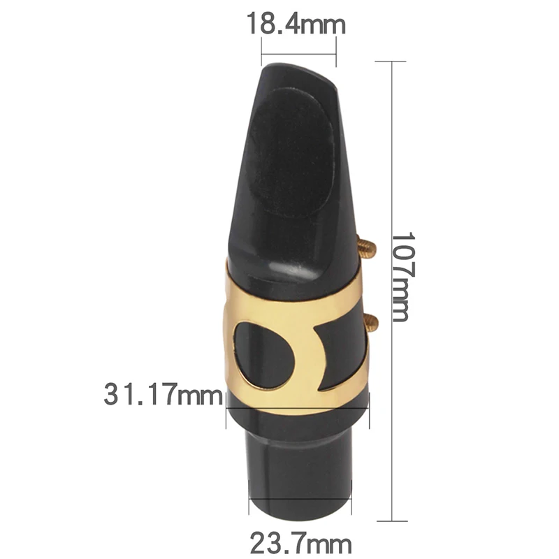 Ligature Professional 12.8*12*3mm Cover Airtight Metal Clips Saxophone Mouthpiece Reed Tooth Pads 5pcs Plastic