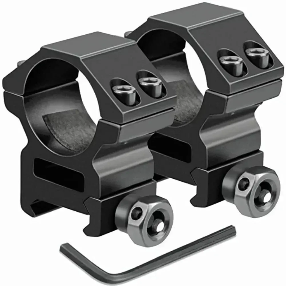 25.4/30mm Portata del Fucile Anello di Montaggio Torcia Elettrica A Coda di Rondine Picatinny Rail Base Fissa In Alluminio Perno di Arresto Caccia