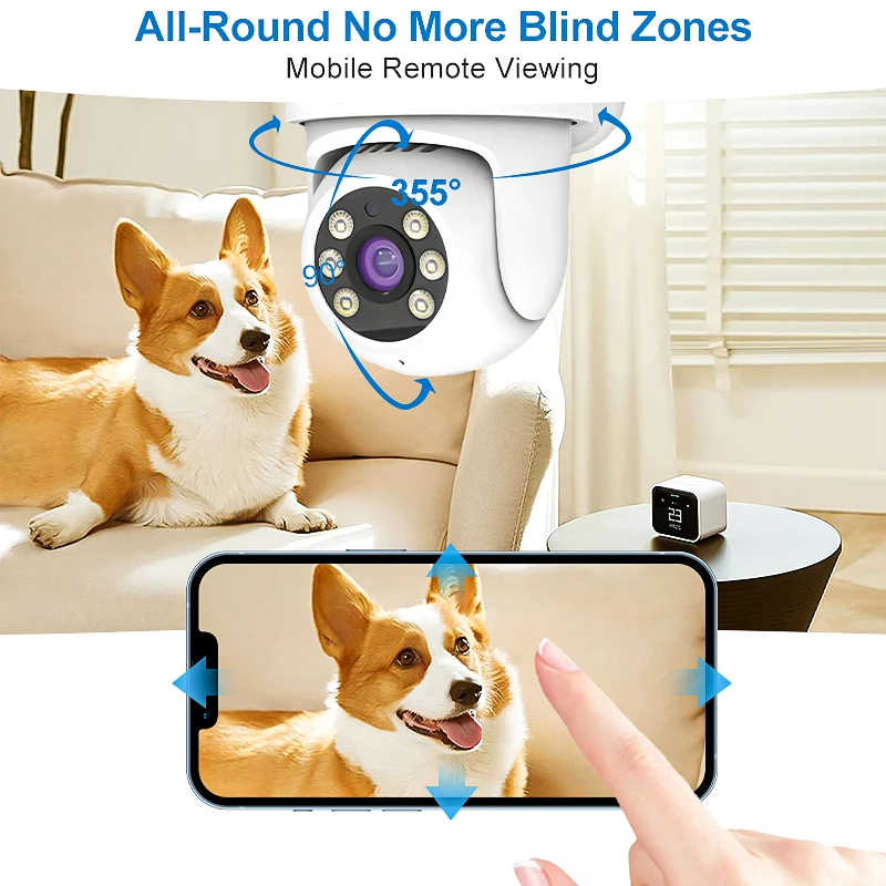 Wireless Camera for Home Security 1080P Indoor Outdoor Surveillance Night Vision Two-Way Audio And Motion Detection CCTV Camera