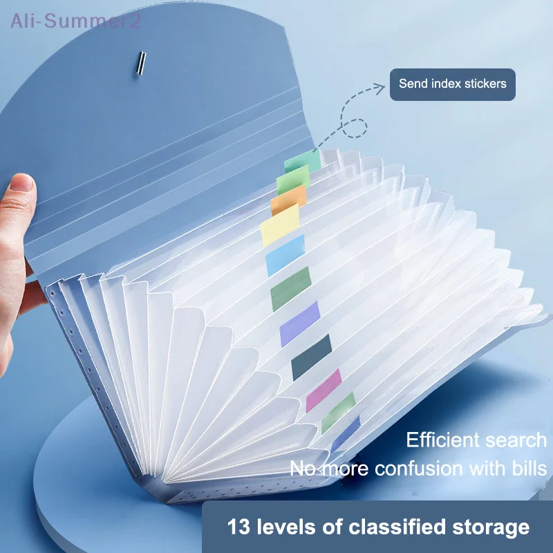 13 Pockets Expanding File Folder Accordion Document Organizer Check Receipts Bill Card Ticket Holder Expandable PP Wallet Case