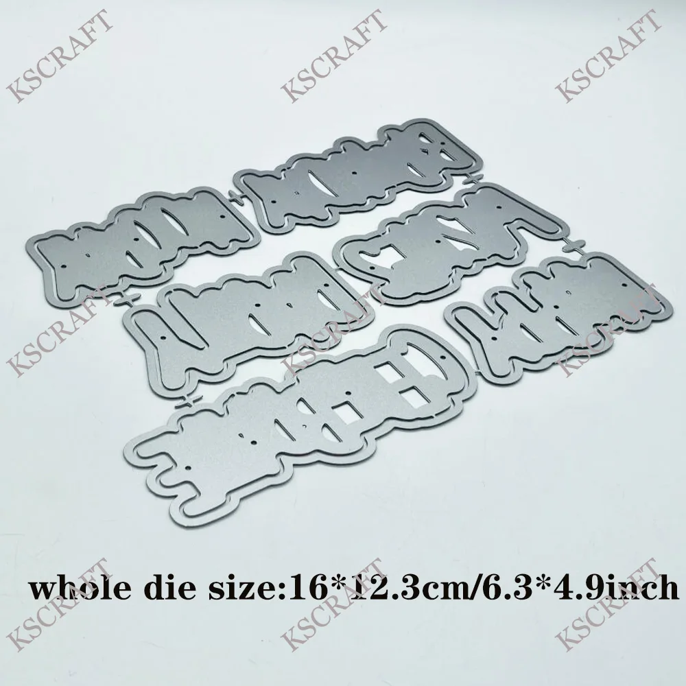 KSCRAFT Bold Birthday Words Cutting Dies Stencils for DIY Scrapbooking Decorative Embossing DIY Paper Cards