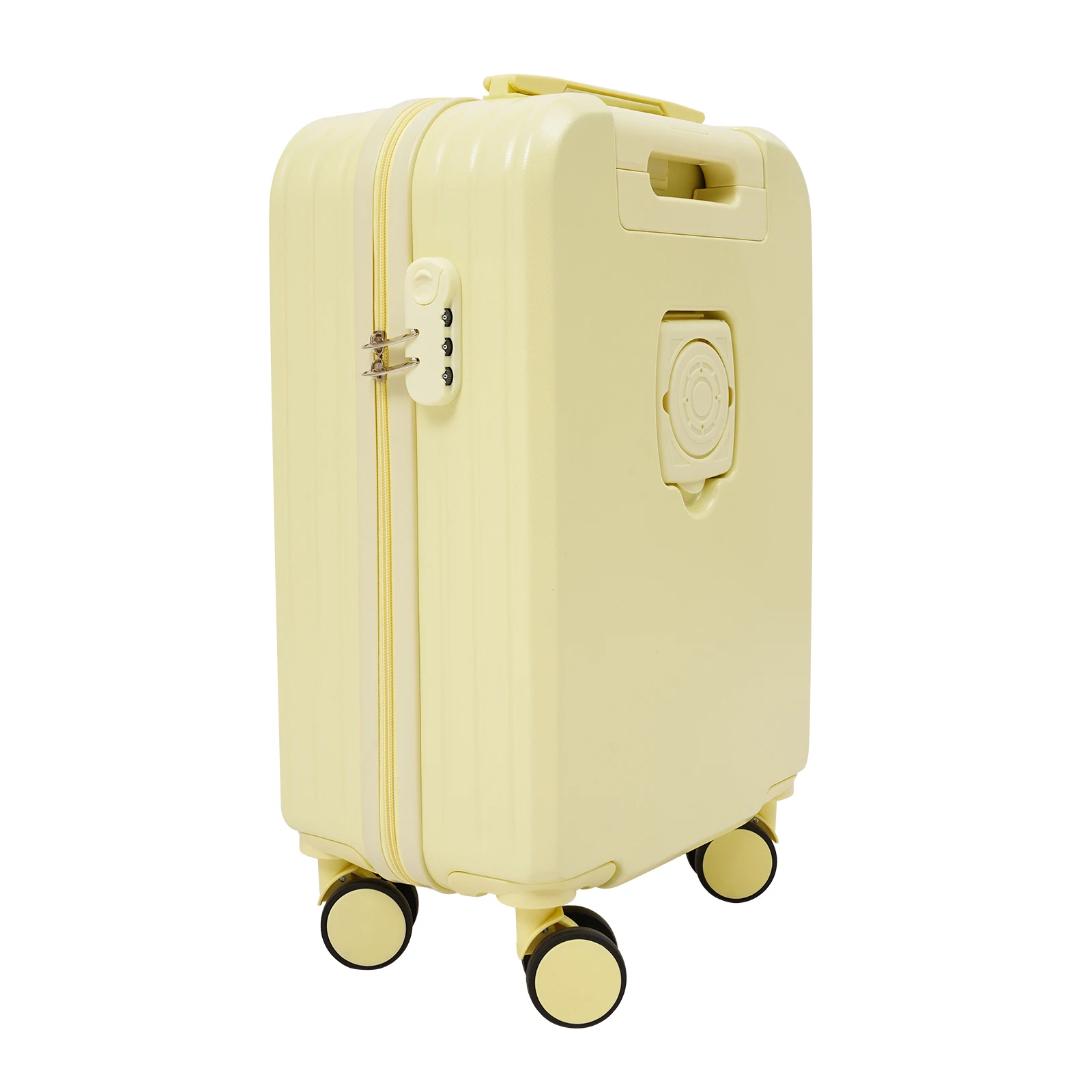 Tas Koper Kabin Terbaru 20 Inch Hard Shell ABS dengan Roda Spinner, Koper Perjalanan dengan Kunci