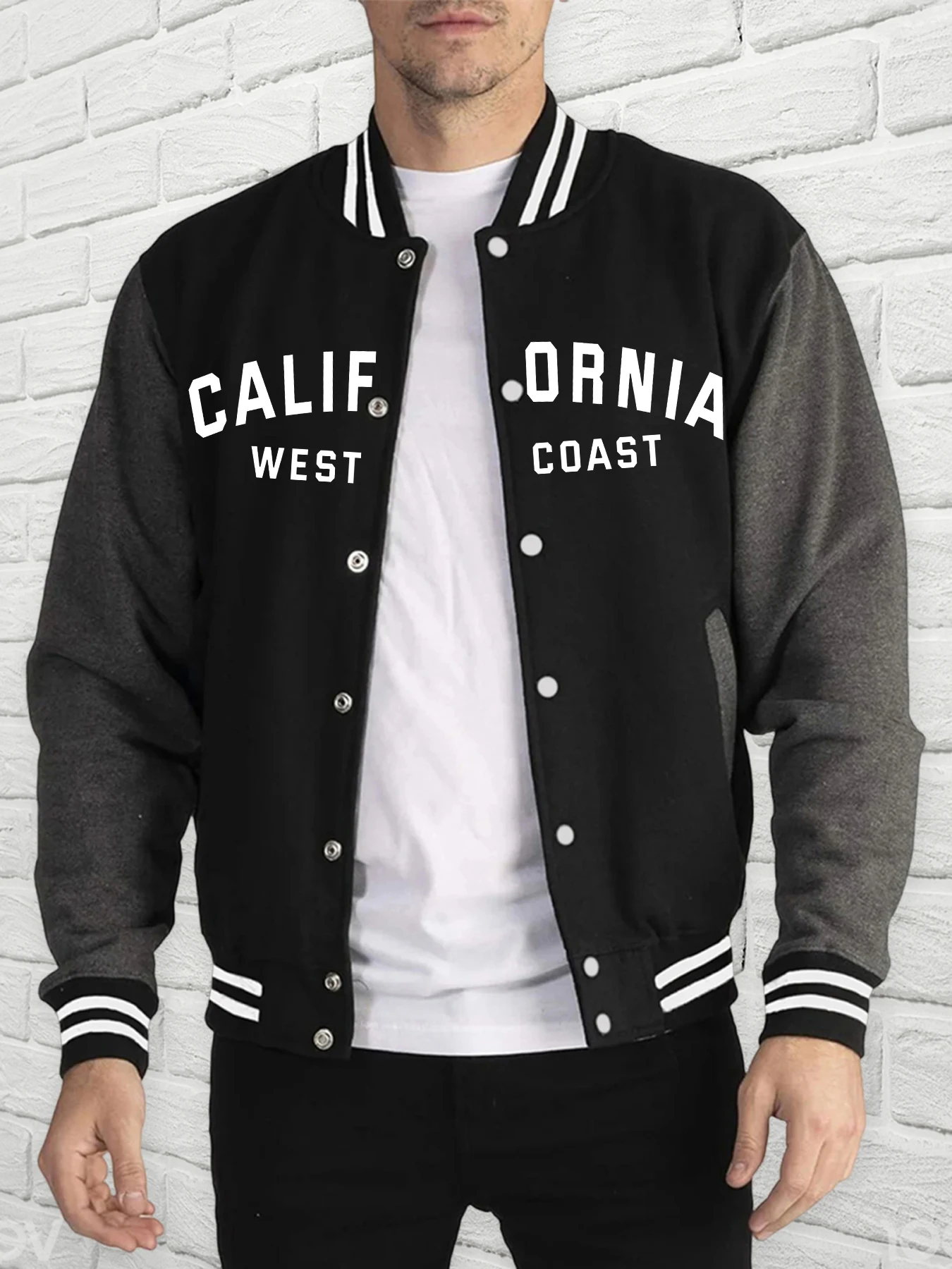 California America Baseball Uniform Man West Coast Hooded Cultural Men American Jacket Casual Soft Spring Autumn Clothing