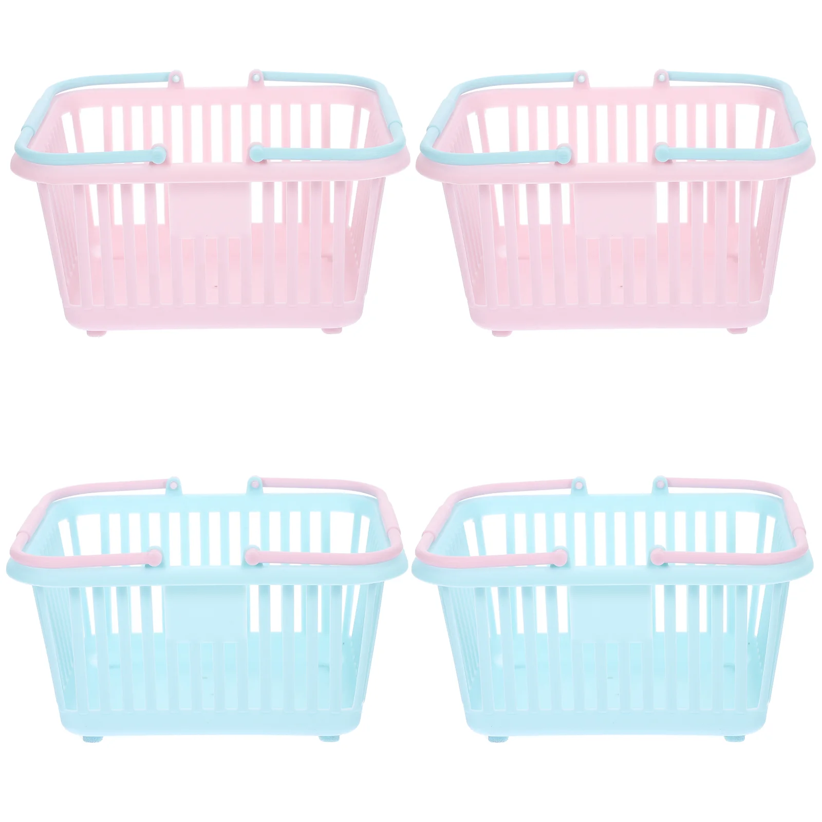 

Picking Basket Small Shopping Mini Baskets Plastic with Handles Bins Shower Bathroom Storage