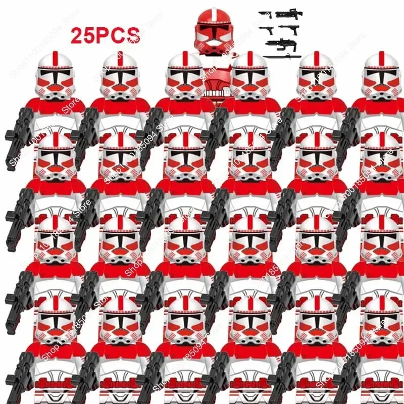 

Популярные игрушки, 25 шт., Звездный солдат, лиса, 501-я клон, легион Догма Рекс, мини-фигурки героев, совместимые со строительными блоками, звезды, детские игрушки