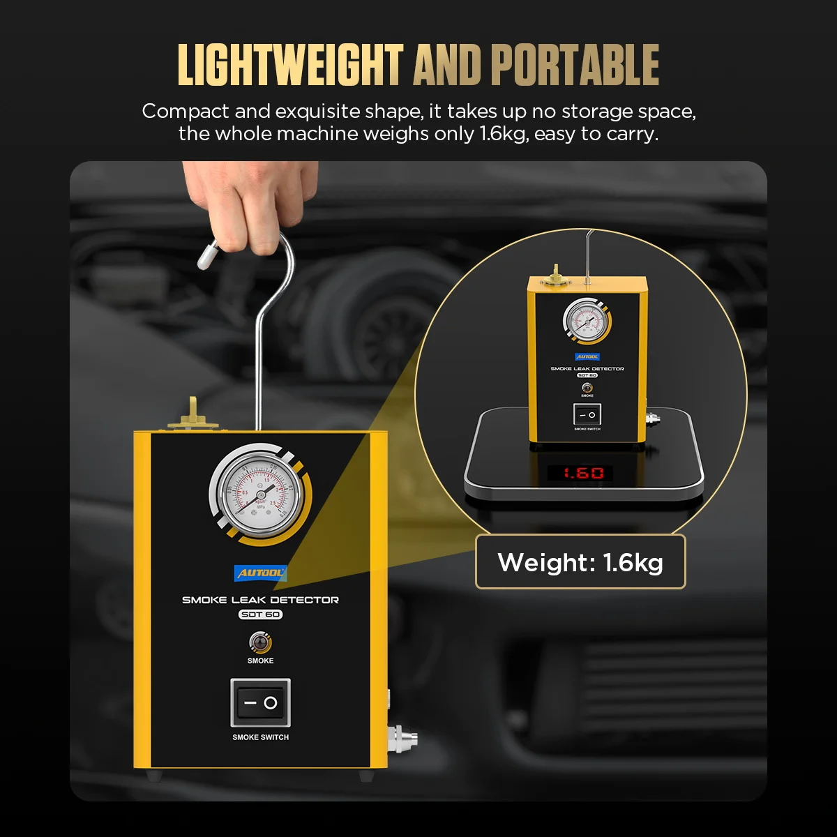 AUTOOL 12V ยานยนต์ EVAP Leakage Analyzer เครื่องตรวจจับควันรถเครื่องตรวจจับท่อรั่ว Locator X น้ํามันท่อเครื่องมือวินิจฉัย