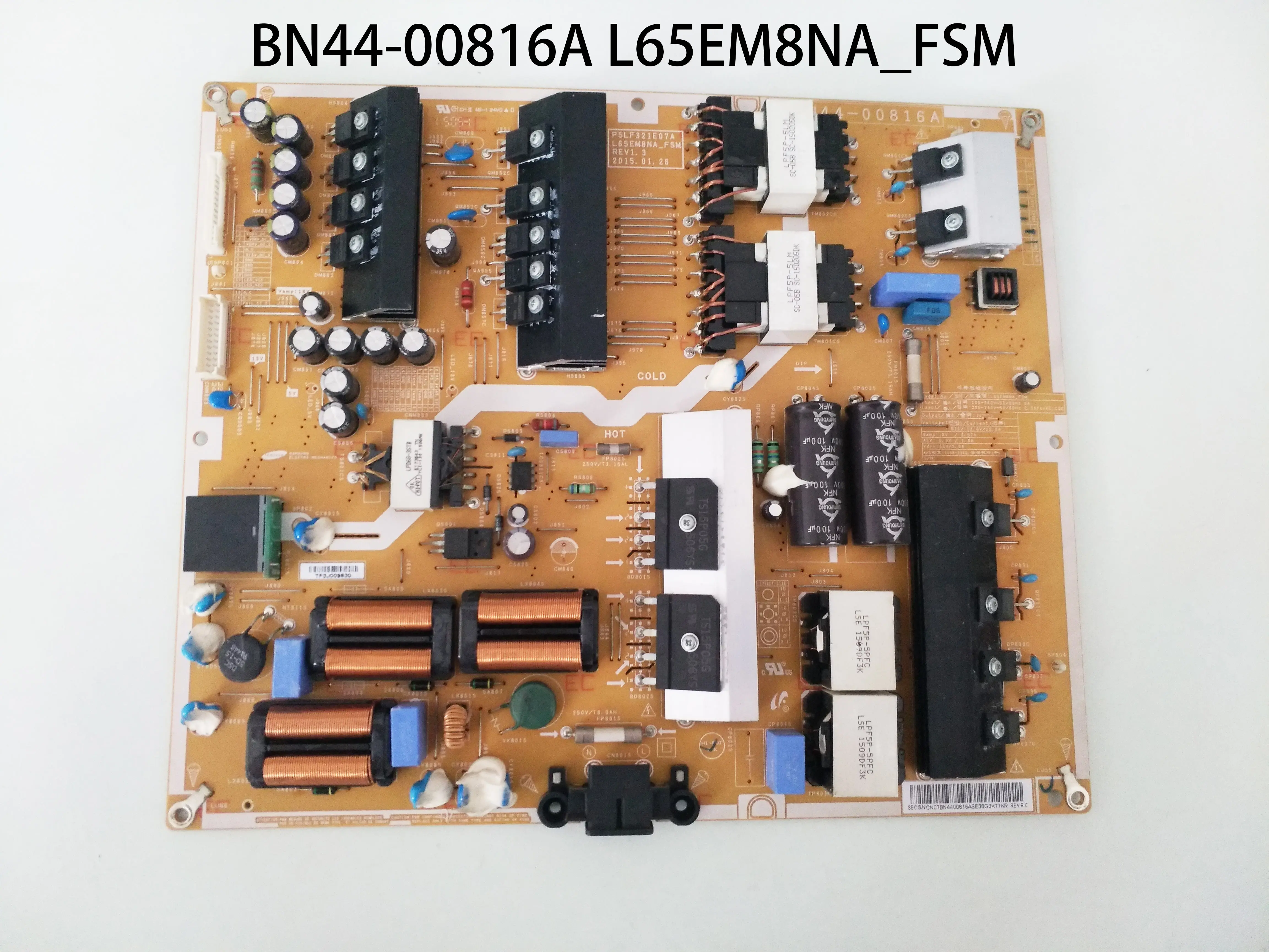 

Power Supply Board BN44-00816A L65EM8NA_FSM is for UN55JS9000FXZA UN65JS9000FXZA UE55JS9000T UE55JS9000 UE65JS9002T UN55JS9000F