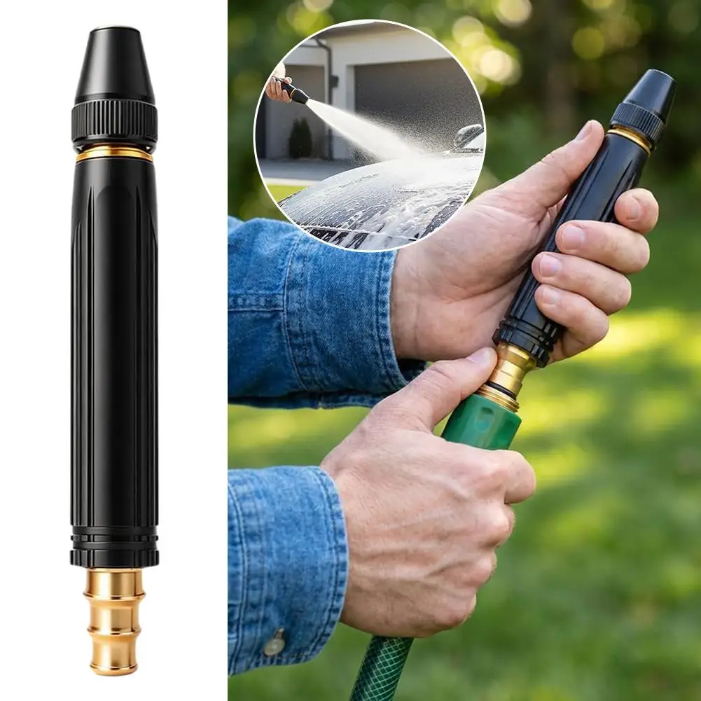 Car Wash Nozzle Household Car Wash Spray Gun Garden Watering Copper Plated Alloy Foam Shell Set