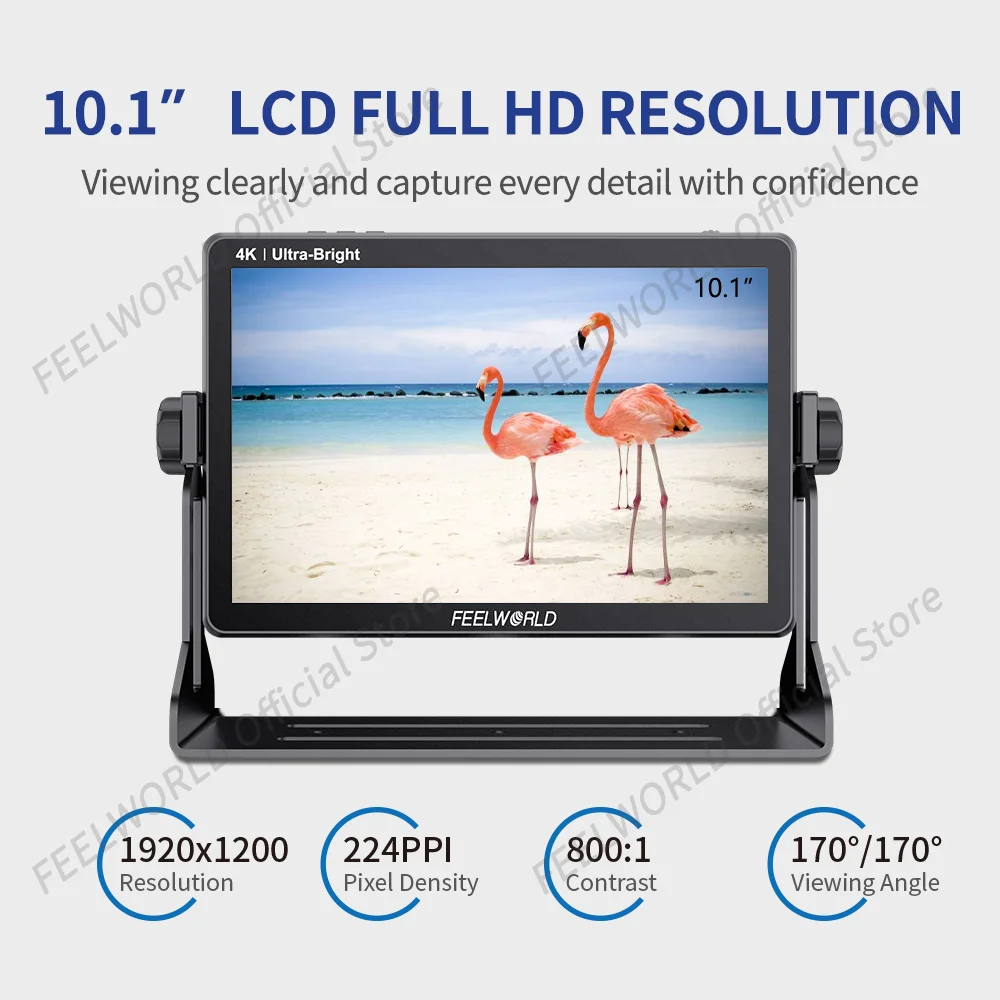 FEELWORLD LUT11H 10.1 Inch 2000nit Ultra Bright  DSLR Camera Field Monitor Touch Screen Full HD IPS 4K HDMI for Youtube Gimbal