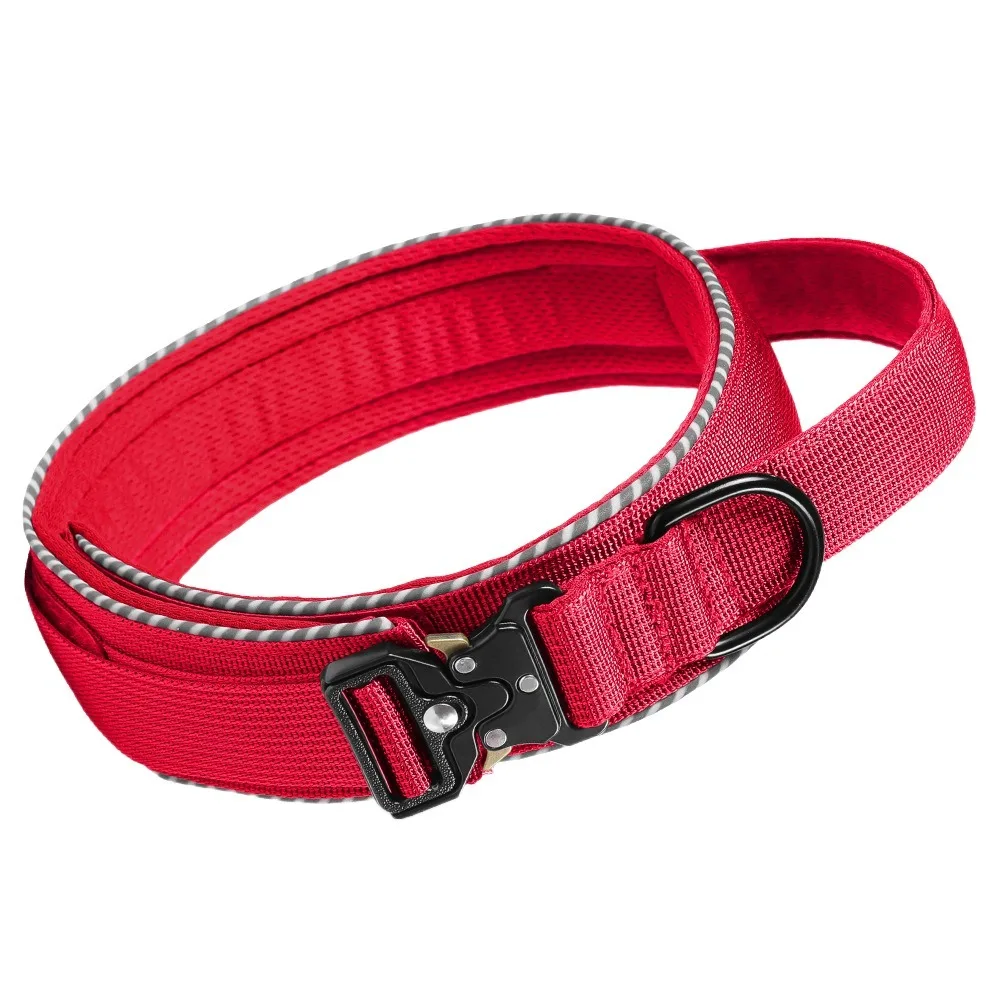 

Polyester Fiber Pet Dog Collar Comfortable Breathable Dog Training Collar with Metal Buckle Adjustable Pet Reflective Collar