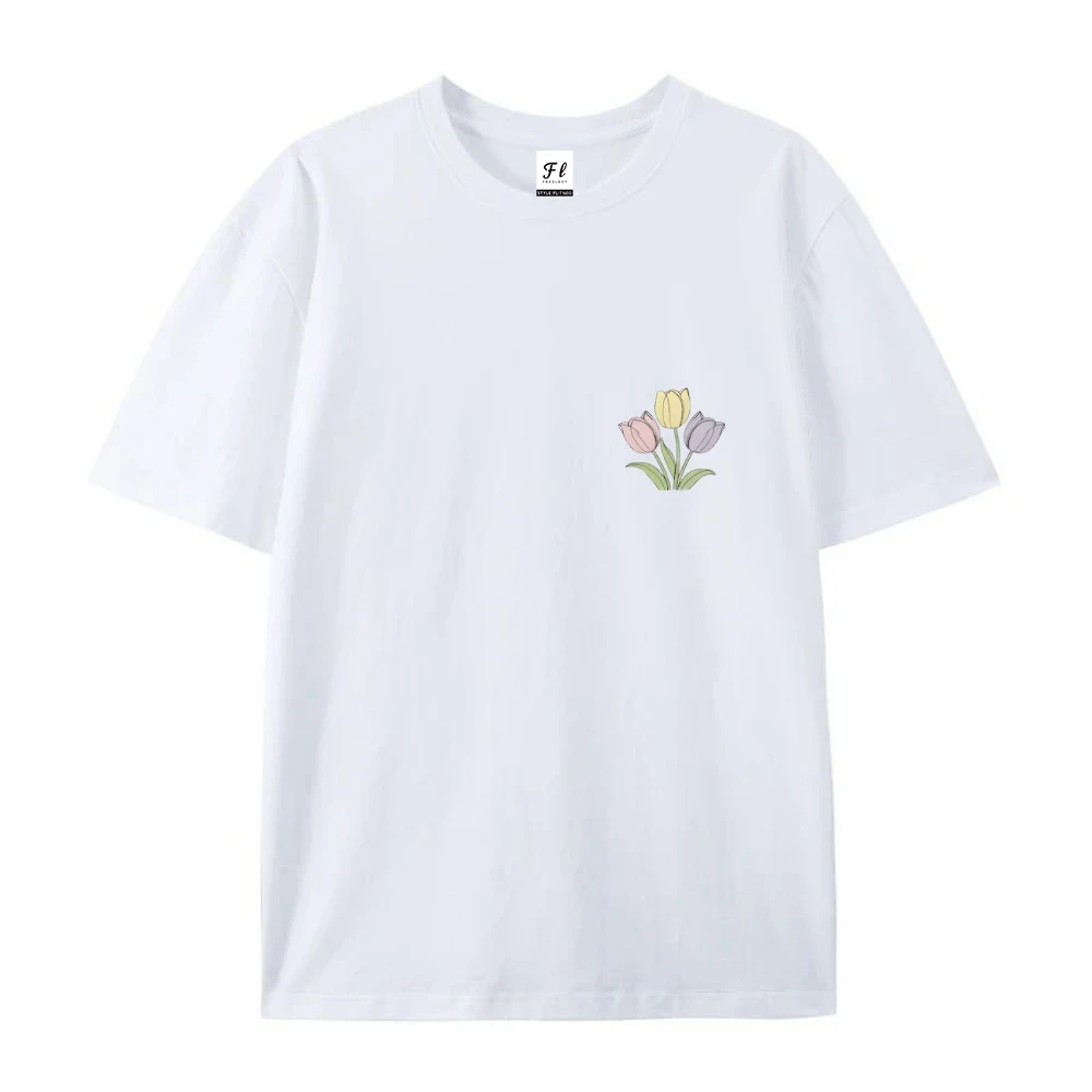 Y2k Bloemenprint Oversized T-shirt Dames 2025, Nieuwe Katoenen T-shirt Botanische Tuin Top Zomer Casual Boheemse Stijl