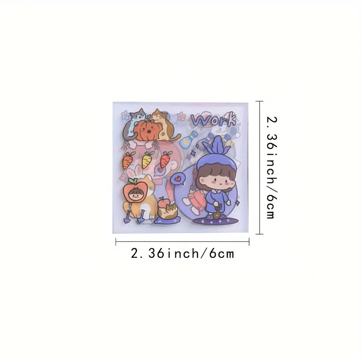 100pcs Random Cute Cartoon Sticker for DIY Journal Diary Decoration Suitable for Notebook