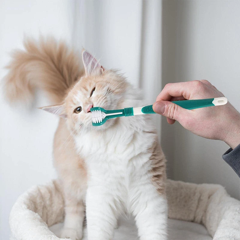 

360 Degree Pet Toothbrush Dog Plastic Toothbrush Removing Bad Breath Tartar Cleaning Mouth Pet Dental Care Cat Cleaning Mouth