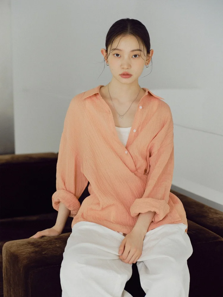 

Легкая дышащая летняя женская футболка Niai из 100% льна с воротником, тонкая, удобная, приятная к телу, повседневная...