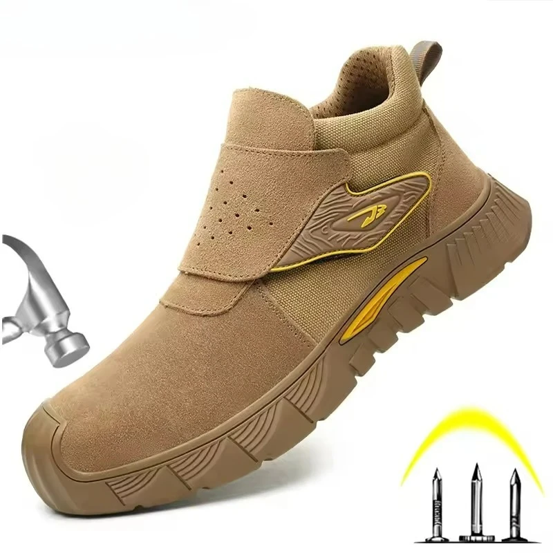

Новинка 2025, мужские ботинки, устойчивые к искрению, мужская обувь для сварщиков, устойчивая к ударам, устойчивая к проколам рабочая обувь, мужская защитная обувь на резиновой подошве
