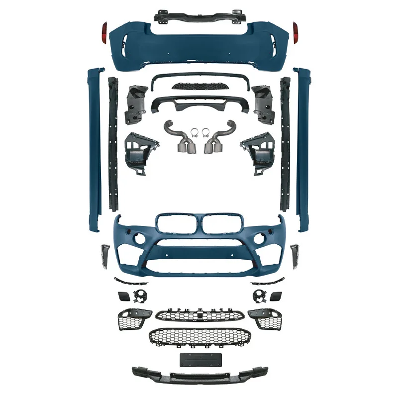 

Подходит для BMW X6 F16 Преобразование в X6M Передний и задний бампер в сборе, боковые планки M Sport Body Kit
