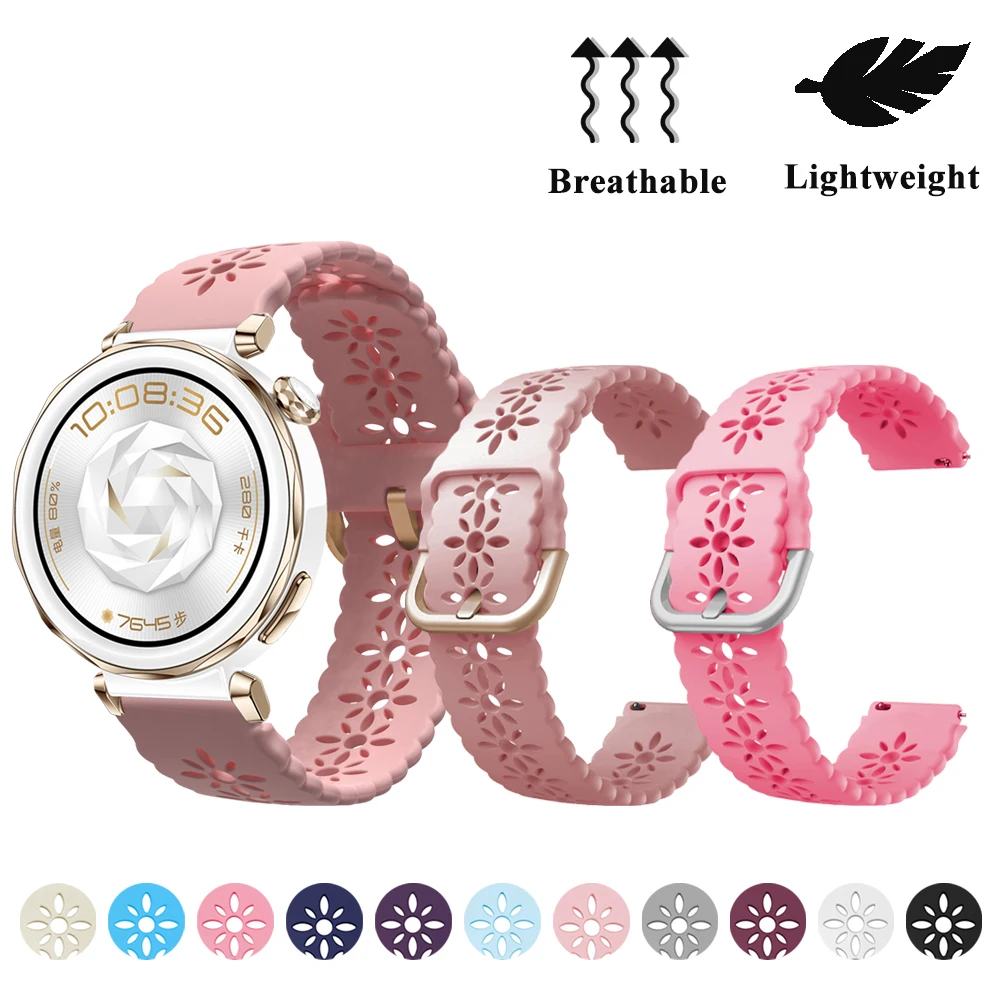 화웨이 워치 GT5 프로용 교체 스트랩, 통기성 소프트 팔찌, 화웨이 GT5 프로 GT5/GT4 용 시계 스트랩, 41mm, 42mm, 18mm