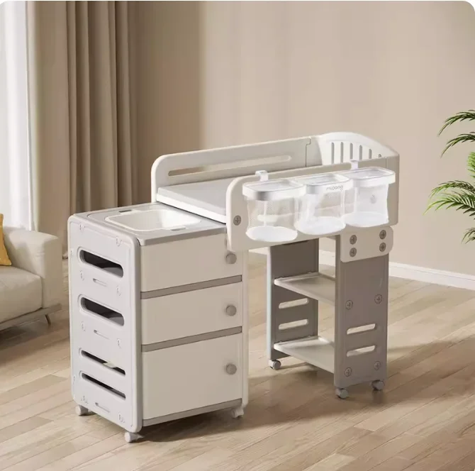 Baby care table Multi-function massage and diaper changing table for newborn babies can move baby beds