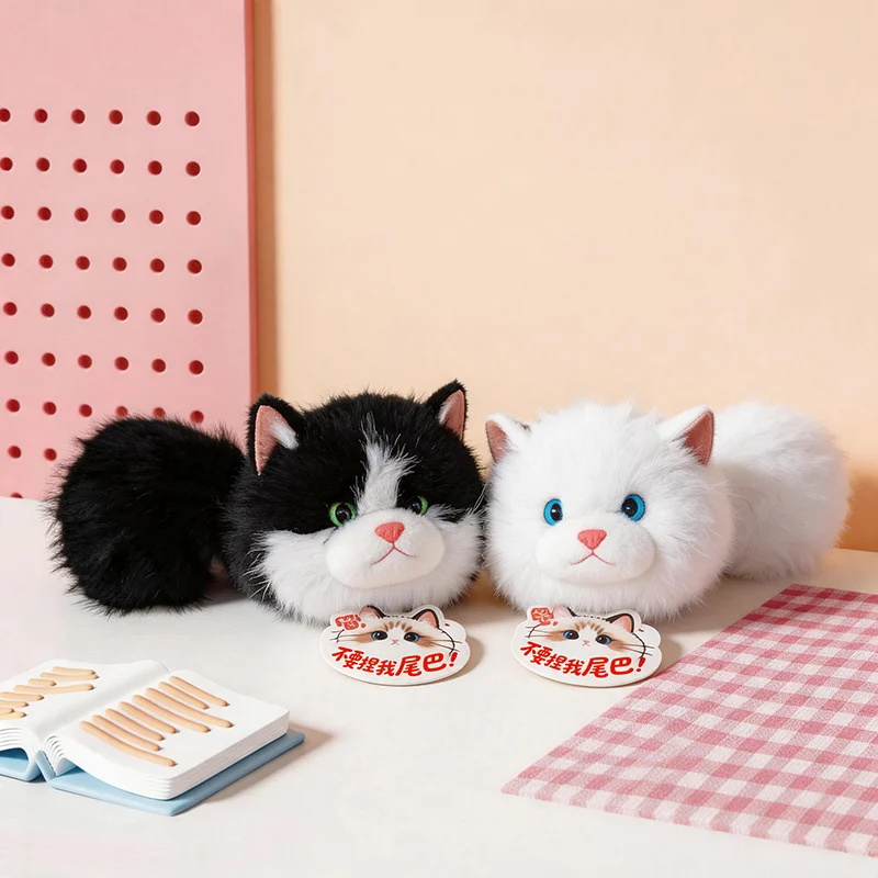 Kawaii Soft Plush Little Cat Keychain Stuffed Ragdoll Animal Bag Car Pendant Coin Purse Xmas Gift Toy Decor