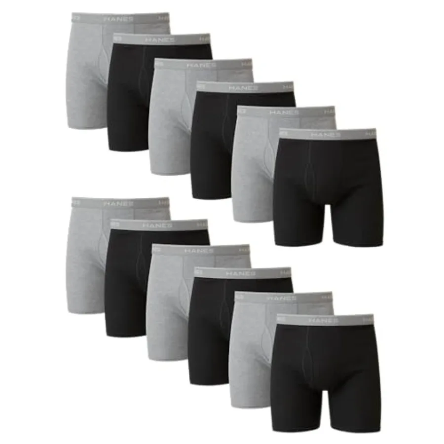 

mens Underwear Boxer Briefs Pack, Cool and Breathable Cotton Moisture-wicking Underwear for Men, No Ride Up