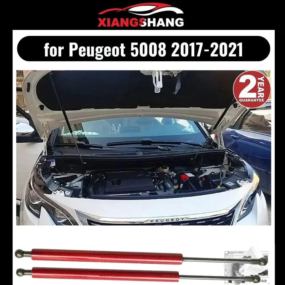 Bonnet Hood Struts for Peugeot 5008 P84E 2nd 2017-present  Lift Supports Front Cover Modify Gas Damper Spring Shock No-Drill