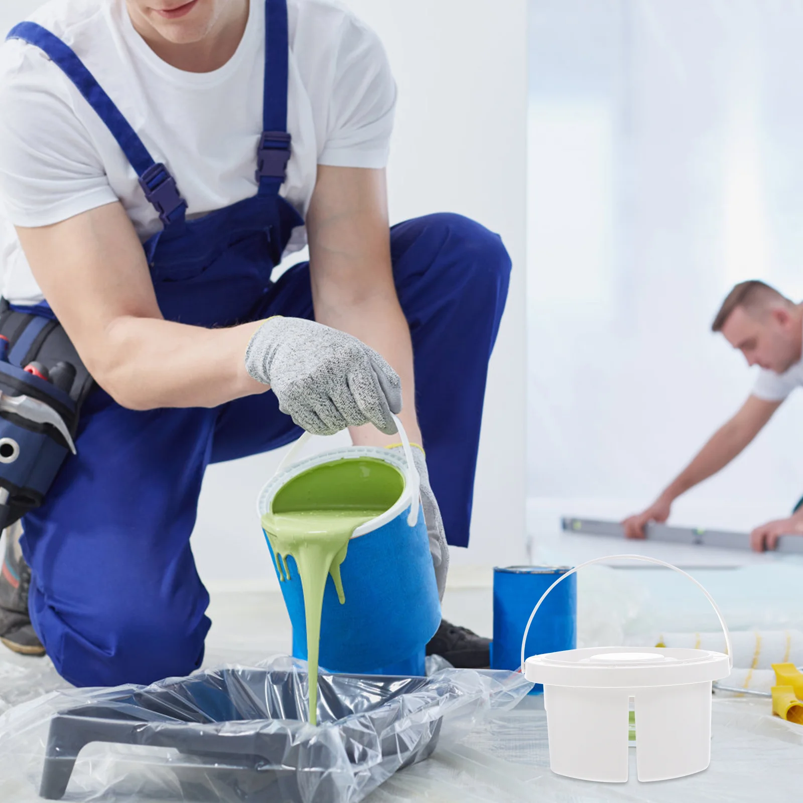 Ensemble de nettoyage de pinceaux, gobelet de lavage pour artistes, peintres, débutants, seau à pinceaux multifonctionnel en plastique pour la peinture