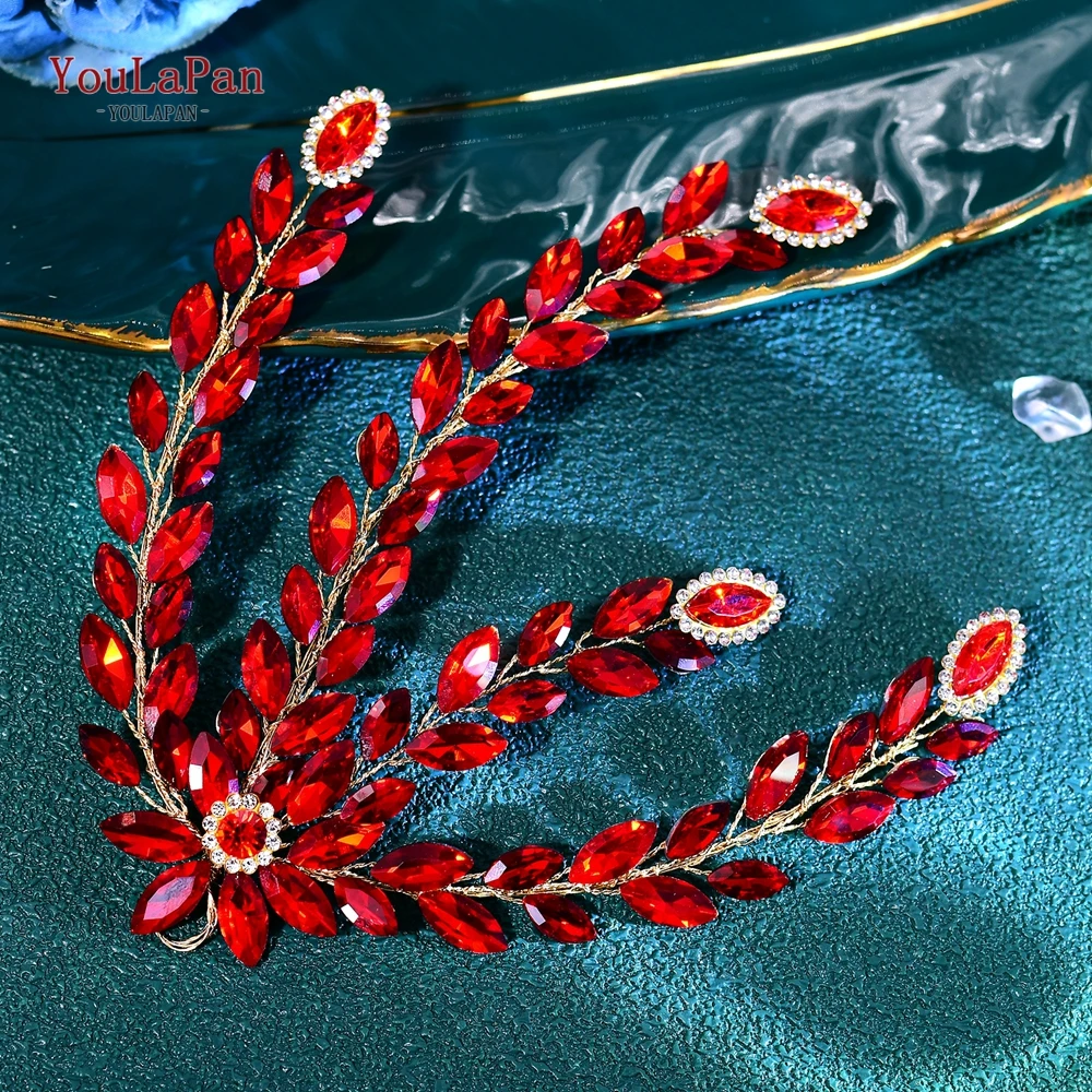 

TOPQUEEN Rhinestone Headpiece Bridal Wedding Shiny Hair Accessories Handmade Headwear Dancing Banquet Party Head Jewelry HP905