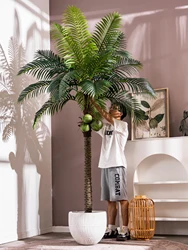 Large-scale Simulation Loose Tail Sunflower Tropical Plant Coconut Tree Indoor Bionic Green Plant Fake Tree Landscaping