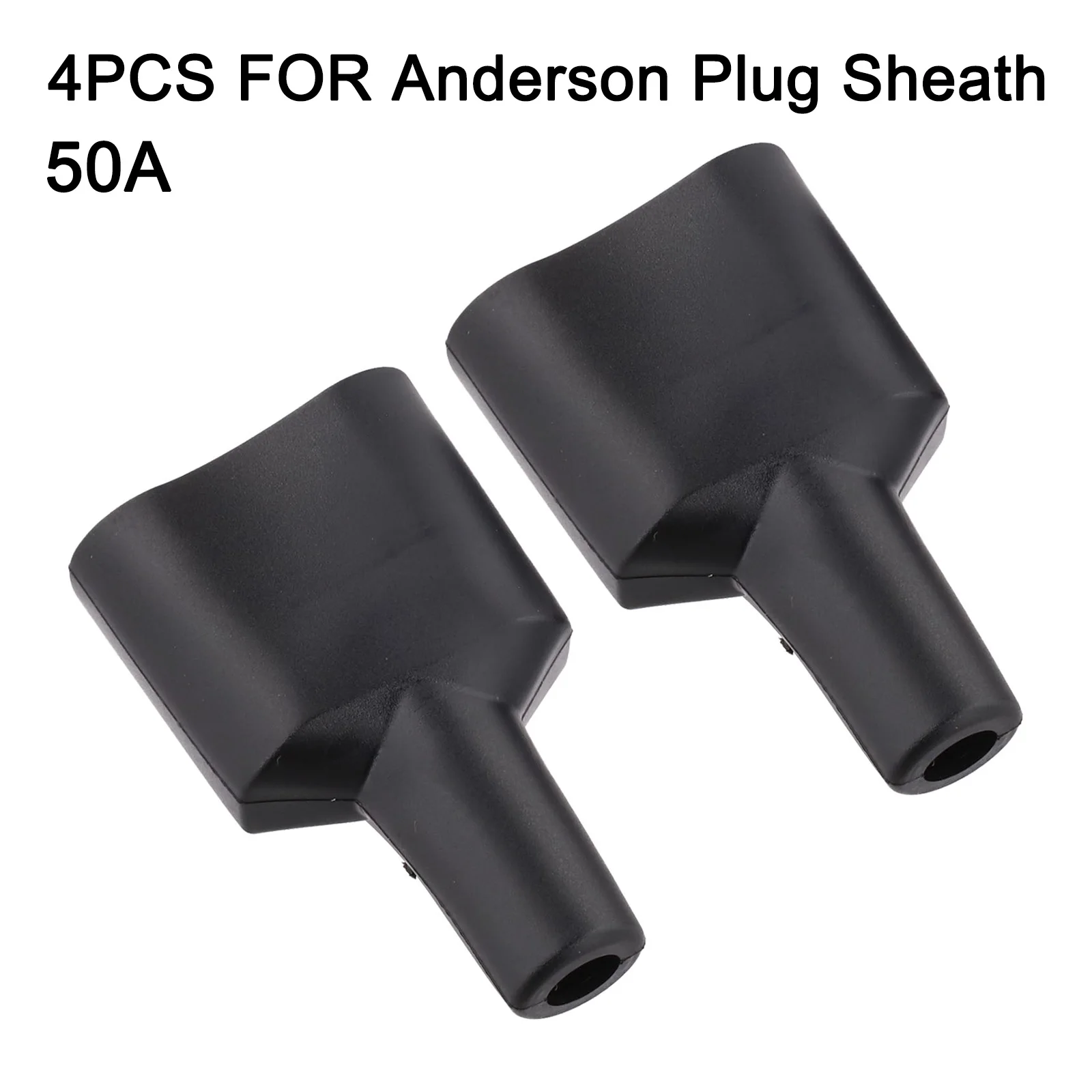 Pack of 4 Black 50A Connector Jackets for Solar Panel Arrays Power Distribution Battery Box Wiring and 4WD Use
