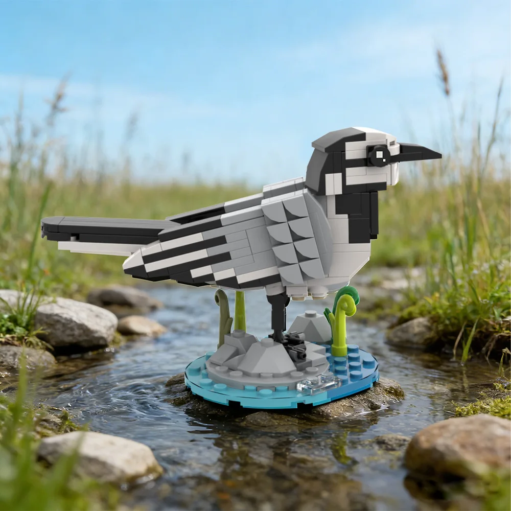 

Конструктор MOC «Белый воробей»: художественная скульптура птицы, европейский декор для дома, игрушка-конструктор, подарок для взрослых