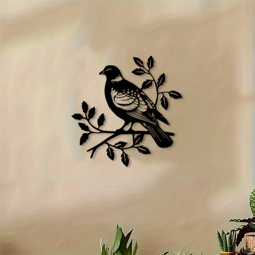 CIFBUY Iron Wall Art Dove Rustic Waterproof Sculpture For Home Indoor Outdoor Garden Hanging Decor Gift