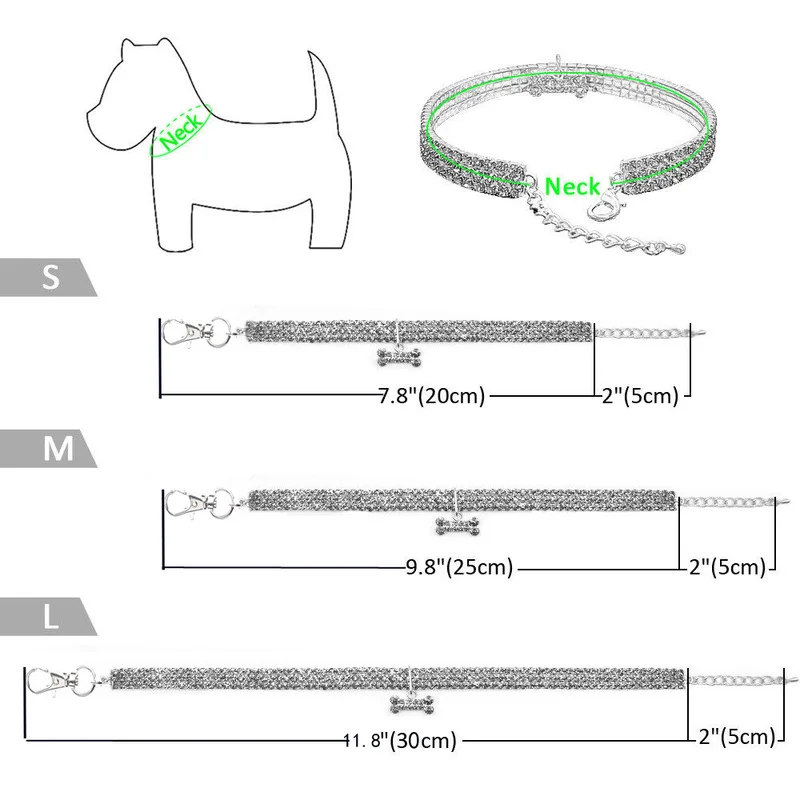 블링블링 라인스톤 강아지 목걸이, 크리스털 강아지 치와와 반려견 목걸이, 소형 중형견 마스코트 가죽 끈, S M L 핑크 액세서리