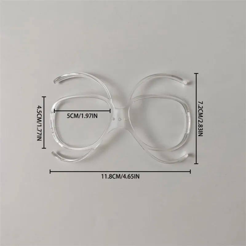 Universal RX Prescription Lens Insert Inner Frame, Butterfly Clip Design For Ski Goggles