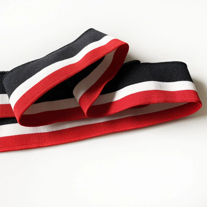 CM High Stretch Knitted rib  Fabric T-shirt Neckline elastic collar cuffs Trim For Clothing Accessories fabric