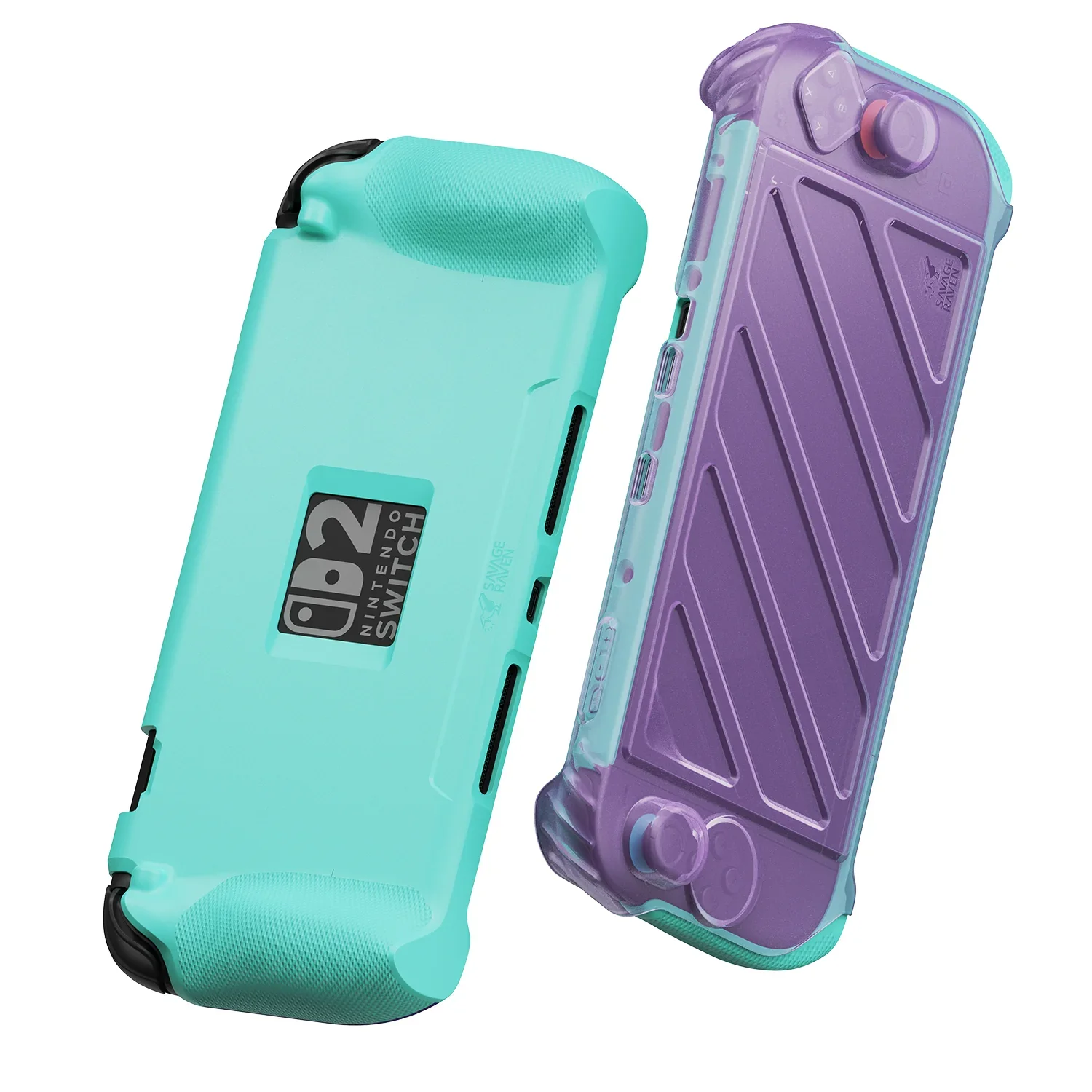 Capa Protetora Dura Savage Raven da Skull & Co. para Nintendo Switch 2 com Suporte e Grip