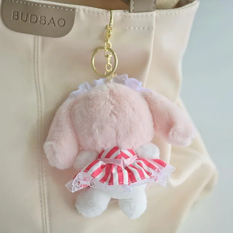 New Sanrio Plush Keychain Kawaii Kuromi My Melody Doll Keyring Cute Cinnamoroll Plushie Keychains Children Toys Christmas Gifts