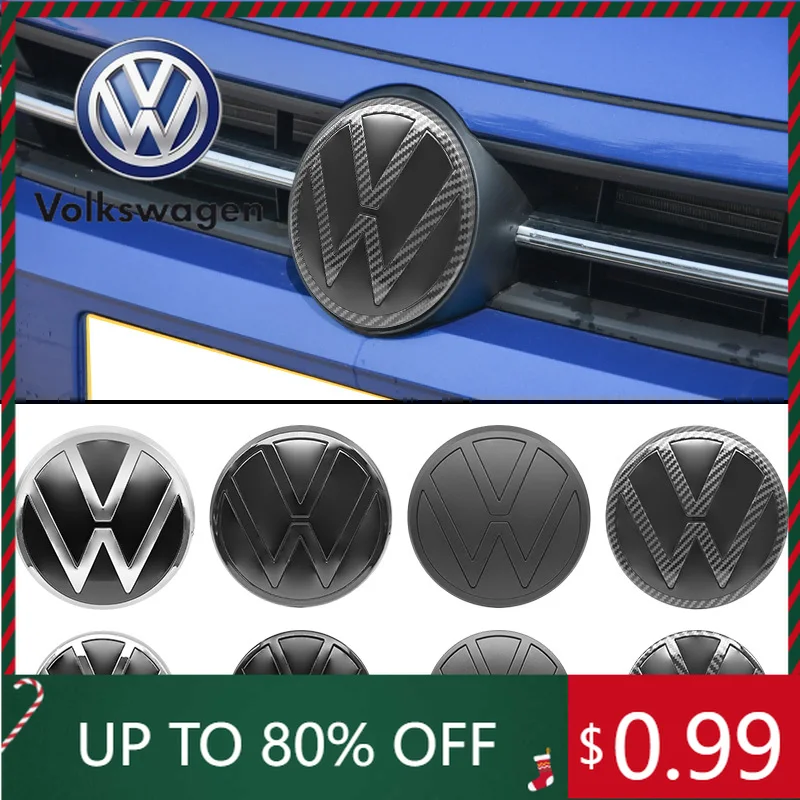 

2026 Горячие эмблемы, 2 шт. для VW Volkswagen POLO 2019-2024, сменная передняя решетка автомобиля/задняя эмблема, крышки, значок с логотипом, автодоступ
