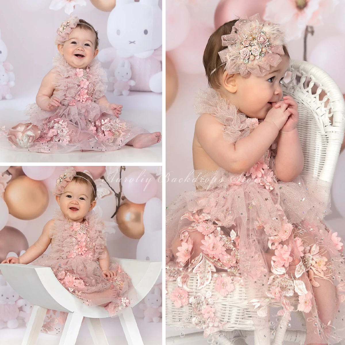 

Spring Butterflies Fly Freely Backgrounds Pink Floral Kids Adult Photogrpahy Decors Child Baby Photocall Propss Balloon Backdrop