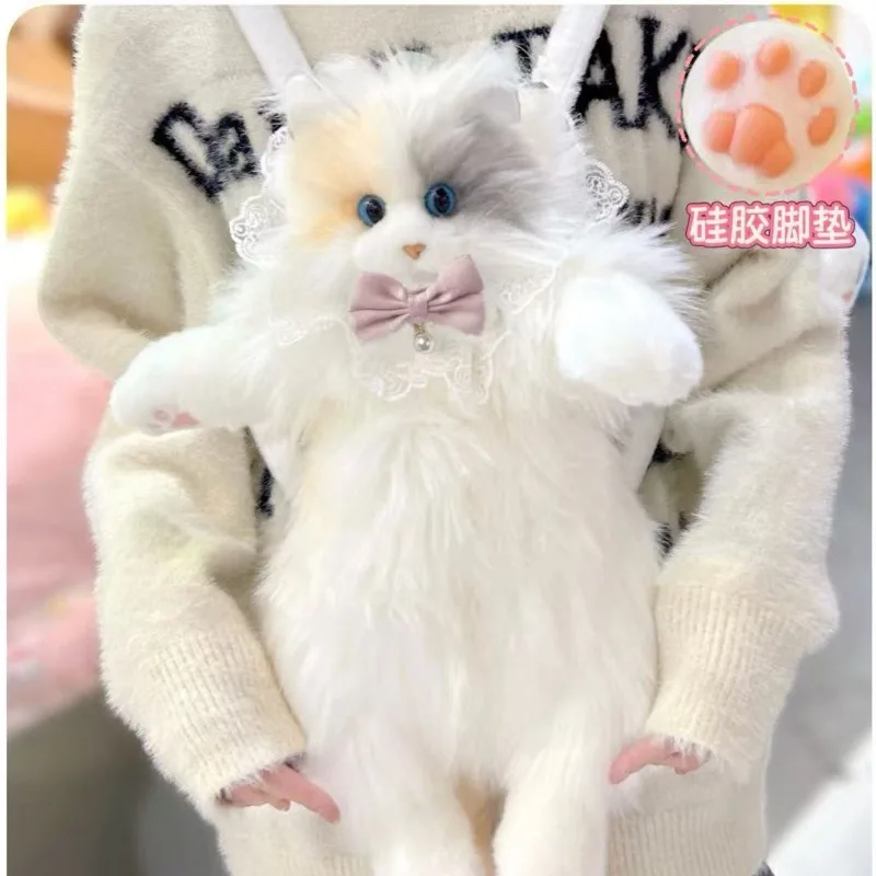 Simulated Cat Doll Doll Plush Toy Puppet Cat Backpack Birthday Gift