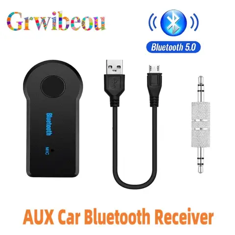 NEW 2 In 1 Wireless Bluetooth 5.0 Transceiver Adapter 3.5mm Car Music Audio AUX Car Bluetooth Receiver Bluetooth Adapter for PC