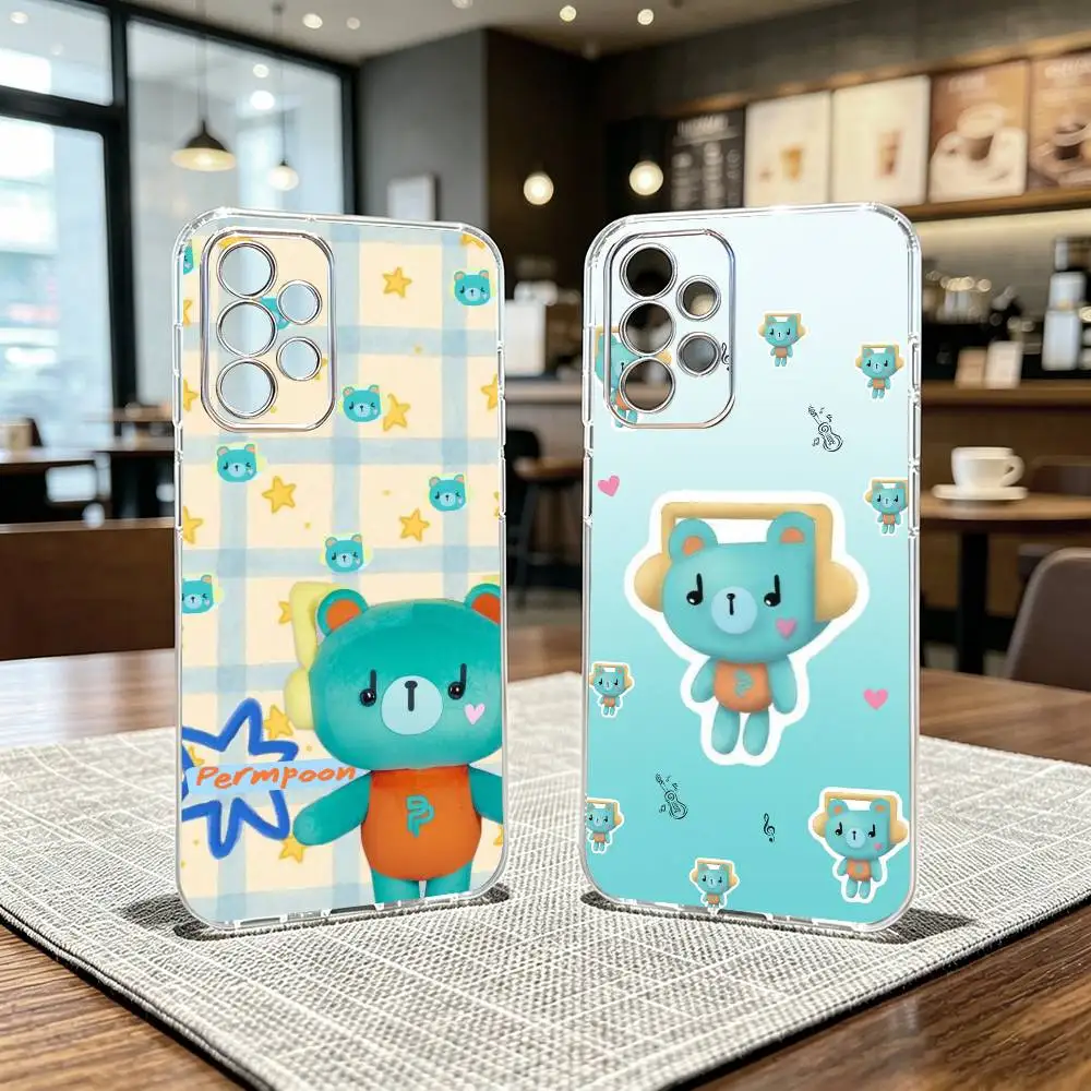 G-GMMTV Cute Permpoon  Phone Case Transparent Silicone Soft For Samsung S25,S24,S21,S22,S23,S30,Ultra,S20,Plus,Fe