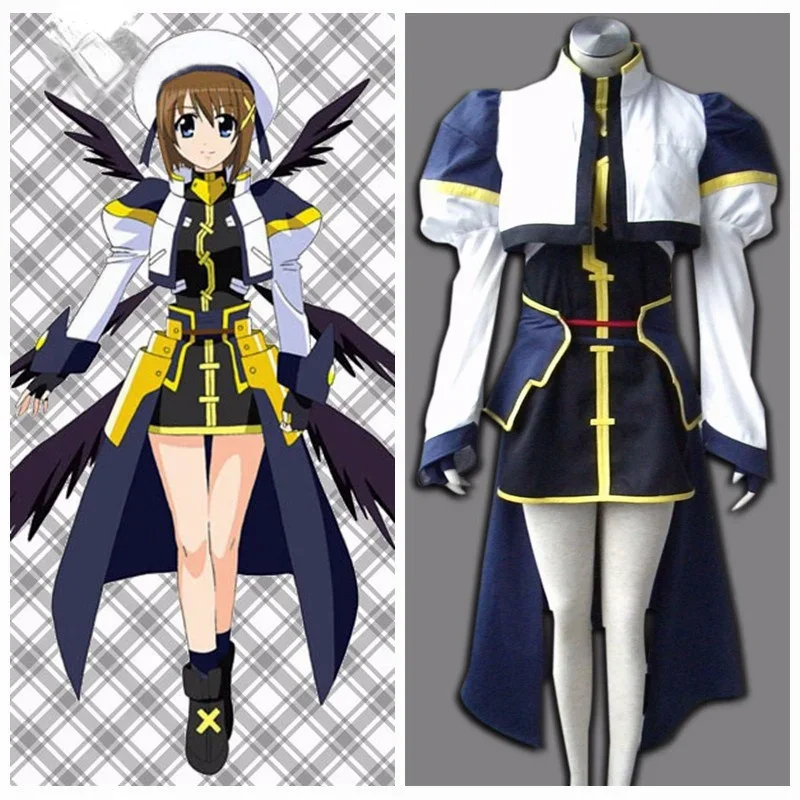 Magical Girl Lyrical Nanoha Hayate Yagami Halloween Anime Cosplay Costume Customize for plus size adults