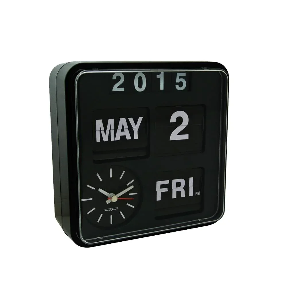 For Minimalist Retro Large Automatic Flip calendar Wall Clock For Home Decoration